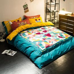 Bedding Sets Europe Cotton Sheet Duvet Cover Pillow Cases Four Piece Set Print Cartoon Comfortable N33