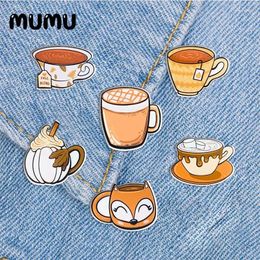 Brooches 2024 Coffee Lover Lapel Pin Autumn Drink Acrylic Handmade Epoxy Jewelry Shirt Bag Badge