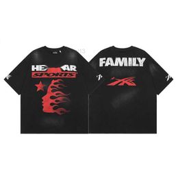 9BEI Men's T-Shirts Mens T-shirts Mens T-shirts Hellstart Street Fashion Family Tee T-shirt Letter Printed Short Sleeve for Men and Women Summer Fashionmjns