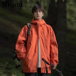 Men's Jackets Camping Outerwear Windbreak Waterproof Casual Hooded Tops Male Coat Fashion Clothes High-Quality Spring Autumn Jacket