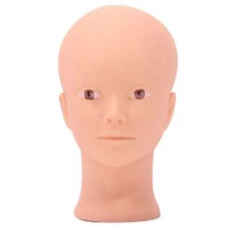 Mannequin Heads Beauty eyelash extension training head makeup soft silicone human model with hole installation Q240510