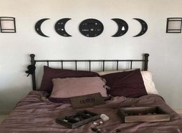 Bohemian Style Moon Cycle Change Wall Shelf the Moon Phase Wall Shelves Set Storage Wall Decorations Crystal Organisation Hanger 23553069