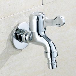 Bathroom Sink Faucets Washing Machine Faucet SUS304 Stainless Steel Wall Mounted Cold Bibcock Home Garden Brushed Bibcocks