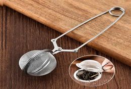 Reusable Stainless Steel Tea Infuser Sphere Mesh Strainer Coffee Herb Spice Philtre Diffuser Handle Ball7914147