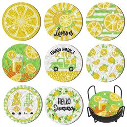 Teaware Sets Multifunctional Round Art Drink Coasters 3.9in Easy To Clean Heat Resistant Non Slip Unique Fashionable