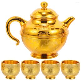 Wine Glasses Buddha Teapot And Cup Mug Worship Retro Goblets Offering Supplies Exquisite Holy