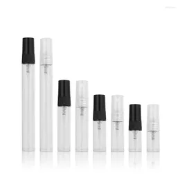 Storage Bottles 200pcs 2ML 3ML 5ML 10ML Portable Mini Refillable Clear Glass Empty Perfume Cosmetic Atomizers Spray Bottle Container