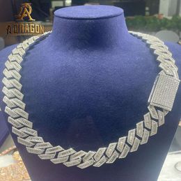 Custom Pass Test VVS Moissanite Diamond Cuban Link Chain 19Mm 20Mm Large Size Thick Hip Hop Necklace Men Jewellery