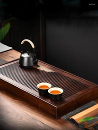 Tea Trays Water Storage Tray Drain Dry Bubble Vintage Handmade Bamboo Chinese Set Plateau De Service Teaware 50
