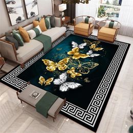 Carpets 14397 Chessboard Carpet Rectangular Hair Soft Living Room Sofa Bedroom Non-Slip Floor Mat