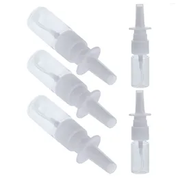 Storage Bottles 5 Pcs 10ml Portable Nasal Sprayer Bottle Refillable Fine Mist Empty Spray (10M Transparent Flat Shoulder 18R