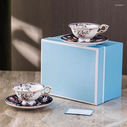 Mugs European-style High-end Porcelain Tea Cup Ceramic Coffee And Saucer Exquisite Milk Afternoon Gift Box