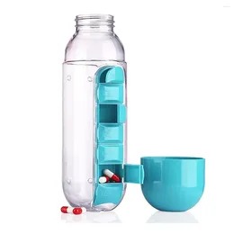 Water Bottles 1pc Portable Two-in-One Box And Bottle For OutdoorActivities - Convenient Hygienic