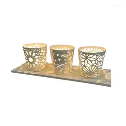 Candle Holders European Geometric Wrought Iron Holder Home Bedroom Living Room Atmosphere Candelabra Decoration Housewarming Gifts A