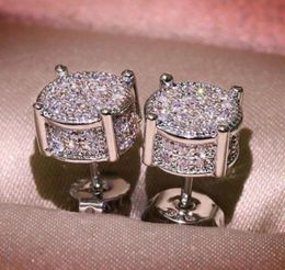 Exquisite Cubic Zirconia Stud Earrings for Men Women Gold Silver Crystal Screw Back Studs Earring Wedding Jewellery Gift6401923