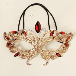 Party Supplies Halloween Womens Colorful Butterfly Rhinestone Mask