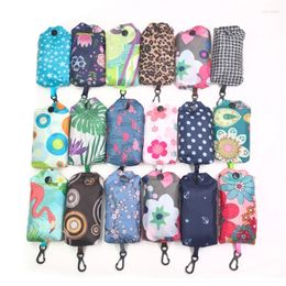 Storage Bags Women's Handbags Flower Print Foldable Supermarket Shopping Eco Friendly Reusable Recyclable Grocery Tote Bag
