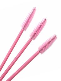 50PCS Disposable Pink Mascara Wands Eyelash Brushes Eye Lash Eyebrow Applicator Cosmetic Makeup Brush Tool Kits4266580