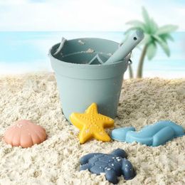 Fashionable cartoon childrens beach toys summer sand digging tools and shovels water games outdoor toy sets sandboxes baby products 240509