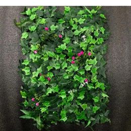 Decorative Flowers Garden Decoration Artificial Green Plants Simulated Lawn Party Festival Decor Branches And Leaves Wall Background Display