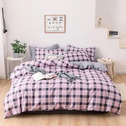 Bedding Sets 3/4PCS Cotton Comforter 1.2M/1.8M Printed Quilt Cover Dormitory Set Simple