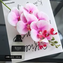 Decorative Flowers 3D Simulation 7 Heads Butterfly Orchid Fake Flower Home Drapery Wall Wedding Pography Props DIY Decoration Articles