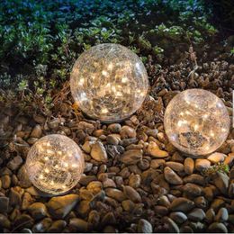 Solar Cracked Courtyard Buried Ice Ball Lamp Waterproof Garden Decorative Decoration