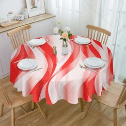 Table Cloth Abstraction Gradient Line Color Block Drapery Waterproof Tablecloth Wedding Home Kitchen Dining Room Decor Round Cover