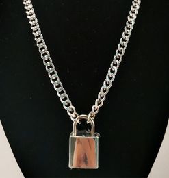 CHOKER LOCK Halskette am Hals geschichtet mit Schloss Punkschmuckschlüssel Anhängerkette für Frauen Männer Pulloverketten Halsketten Y2007309166045