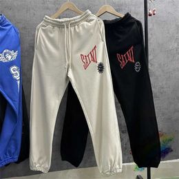 Calça masculina vintage vermelha tter sortpants homens homens de grande porte de partida de tração alta strt h240508