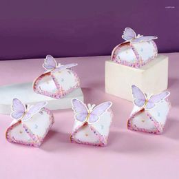 Gift Wrap 12pcs Butterfly Candy Box Pink Purple Birthday S Wedding Supplies Baby Shower Cookie Gifts Boxes
