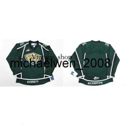 Vin Weng Mens Womens Kids WHL Everett Silvertips 10 Year Anniversary Embroidery Custom Any Name Any No. vintage Ice Hockey Jerseys S-6XL Goalit