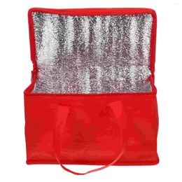 Dinnerware Insulation Bags Travel Lunch Camping Thermal Convenient Bento Cake Red Heat Preservation Oxford Cloth Insulated