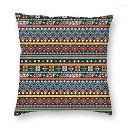 Pillow Ethnic Seamless Boho Pixel Dots Geometric Shapes Cover Embroidery 3D Printing Pattern Throw Case Sofa Pillowcase