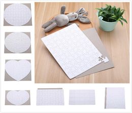 8 Styles Blank Sublimation Jigsaw Puzzle Heat Press Thermal Transfer Crafts DIY White Puzzles For Sublimation Po Printing7097234