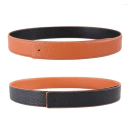 Belts Men Genuine Leather Belt Without Buckle High Quality Male Strap Meeting Business Waist Casual Jeans Waistband For