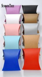 100pcs wrap Pillow Candy Boxes Gold Pink White Black Silver Kraft Wedding Party Favor Paper DIY Gift Box Supply Accessories15809512