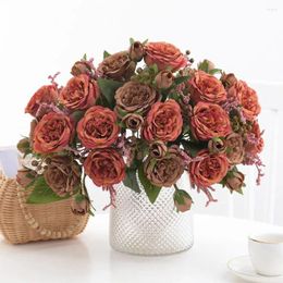 Decorative Flowers Artificial Flower 5-branch Fake Pretty Peony