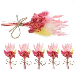 Decorative Flowers 6 Pcs Dried Decoration Ornament Wedding Table Floral DIY Decorations Bouquets Supplies