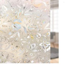 Window Stickers 3D Anti-static Glass Sticker Opaque Flower Film On Self-Adhesive Paper Adhesive Decor 200X45cm