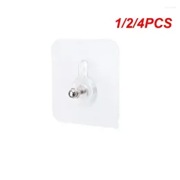 Hooks 1/2/4PCS Lot PVC Strong Adhesive Nails Wall Poster Hook Waterproof Durable Transparent Kitchen Bathroom Screw Hanger