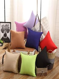 Newest Pillowcase Pure Colour Polyester White Pillow Cover Cushion Cover Decor Pillow Case Blank Christmas Decor Gift 45 45CM IB24397332