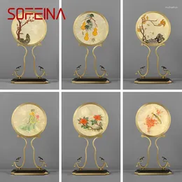 Table Lamps SOFEINA Chinese Simple Lamp Vintage Brass LED Desk Light Creative Design For Home Bedroom Living Room Bedside Decor