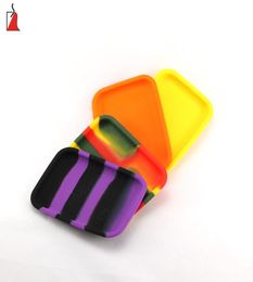 Silicone Rolling Tray Heatresistant Square 17 12 cm Size Colorful Tobacco Hand roller Cigarette Smoking Accessories7930667