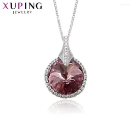 Pendant Necklaces Xuping Jewellery Stylish Elegant Charms Styles Shinning Crystals Necklace For Family Gift 43591