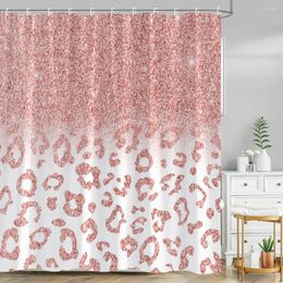 Shower Curtains Colourful Textured Curtain Sparkling Leopard Creative Marble Fashion Modern Polyester Fabric Home Bathroom Decor