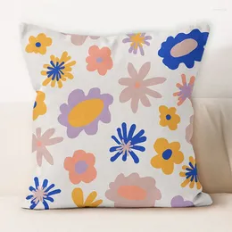 Pillow Fresh Beautiful Fragmented Flower Printed Throw Case Cover Car Sofa 45 45cm Home Decoration