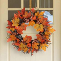 Decorative Flowers Halloween Party Decoration Vibrant Wreath Realistic Non-fading Front Door Garland With Easy Maintenance A