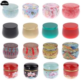 Gift Wrap 1Pc Candy Small Round Can Sealed Jar Tea Containers Candle Box Mini Tin Packaging