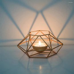 Candle Holders Durable For Party Exquisite Favours Iron Structure Ornaments Props Geometric Shape Wedding Decor Holder Home